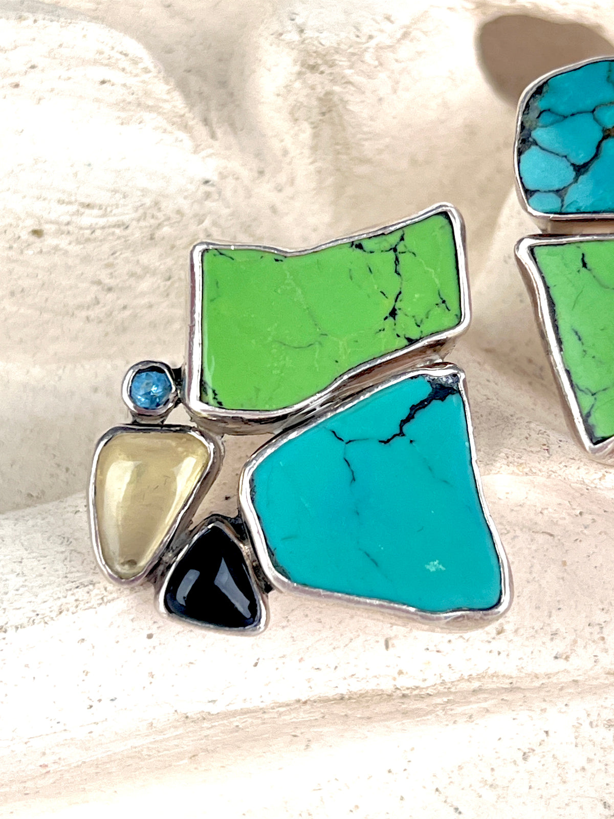 Handmade Sterling & Stone Earrings by Echo of the Dreamer