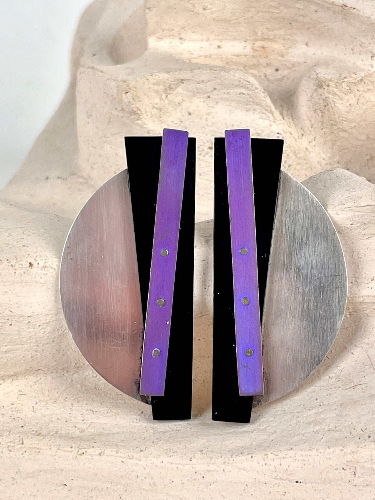 Vintage Postmodern Sterling Earrings