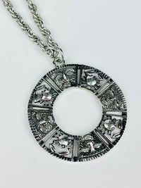 Vintage 1970s Cancer Crab Zodiac Necklace