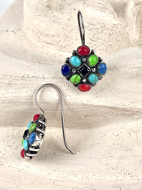 Vintage Sterling and Stone Earrings