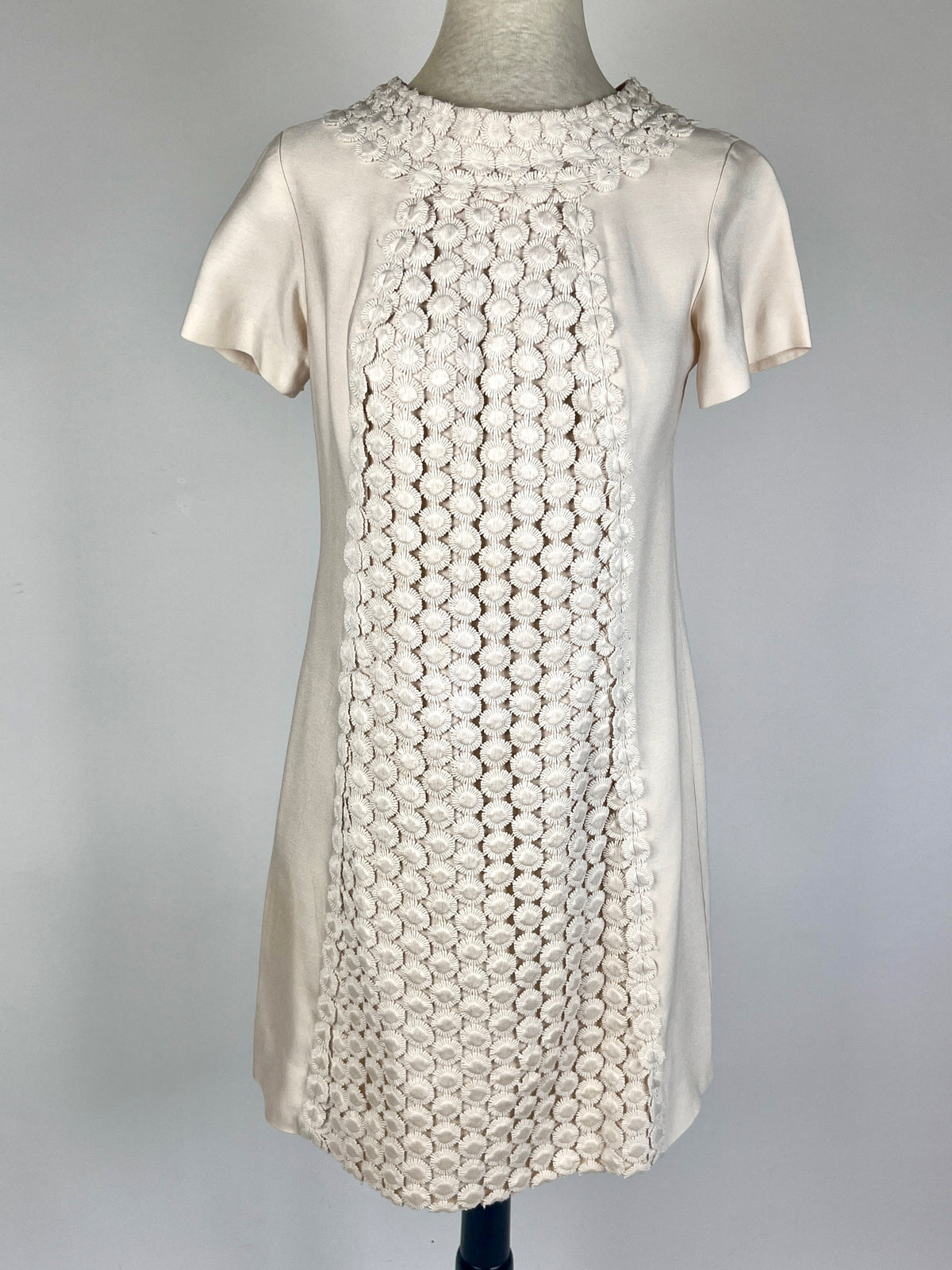 Vintage 1960s Floral Embroidered Dress & Jacket Set