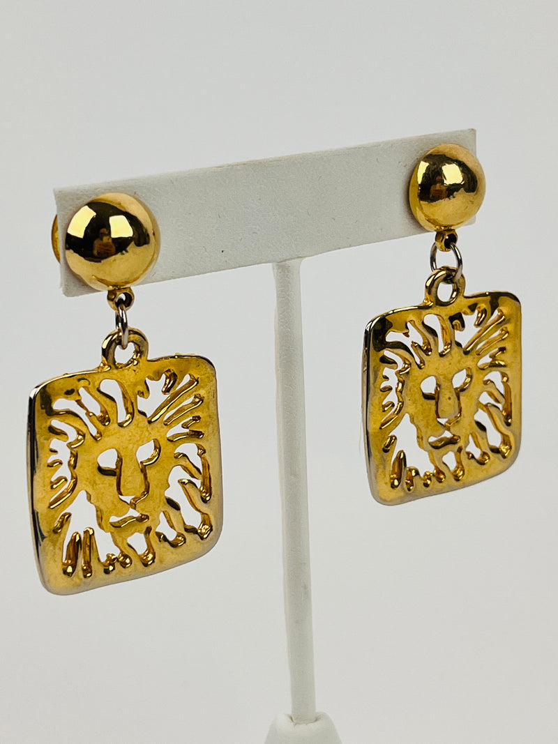 Vintage Anne Klein Lion Earrings