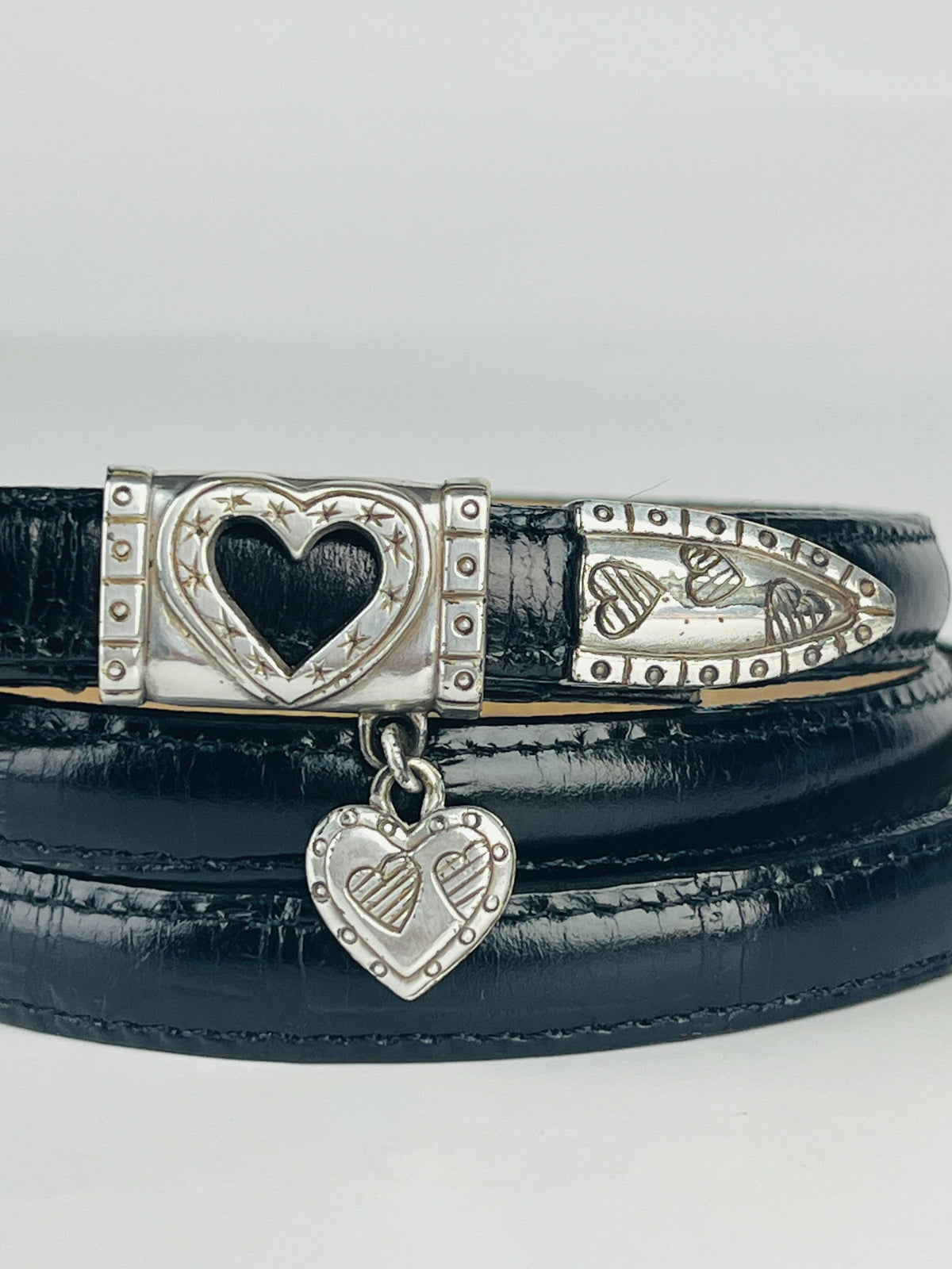 Vintage Leather Heart Belt