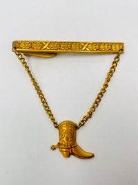 Vintage Western Boot Tie Bar