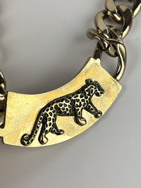 Vintage Chunky Leopard Chain Necklace