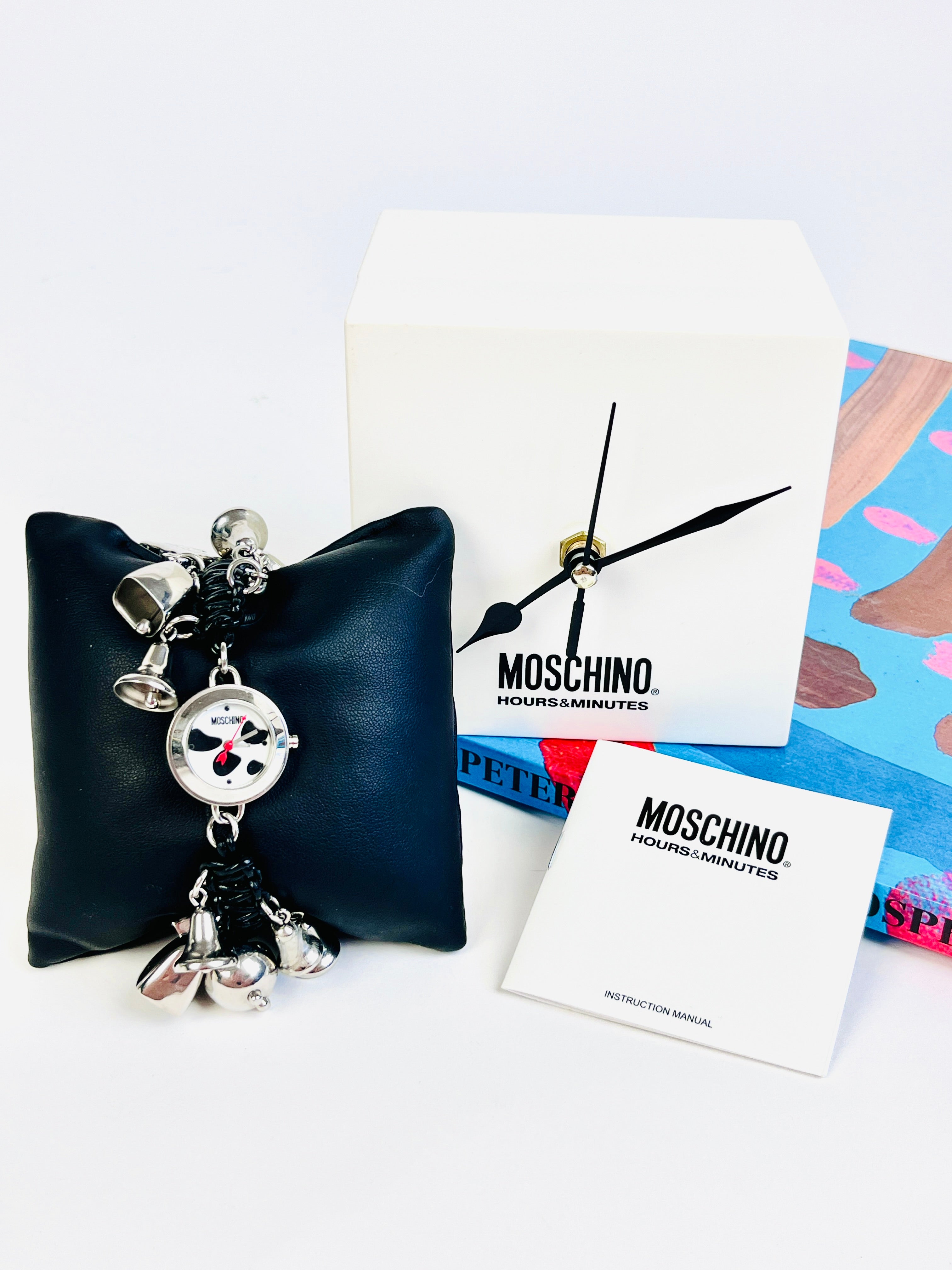90s Moschino Hours & Minutes Watch and Desk Clock - “I Love Cow
