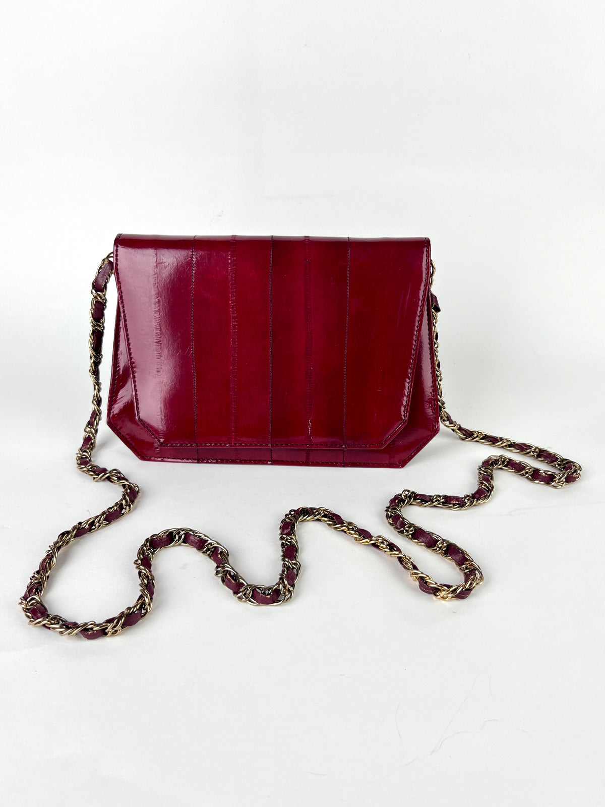 Vintage Red Eel Skin Bag