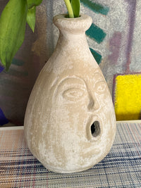 Vintage Terracotta Face Vessel