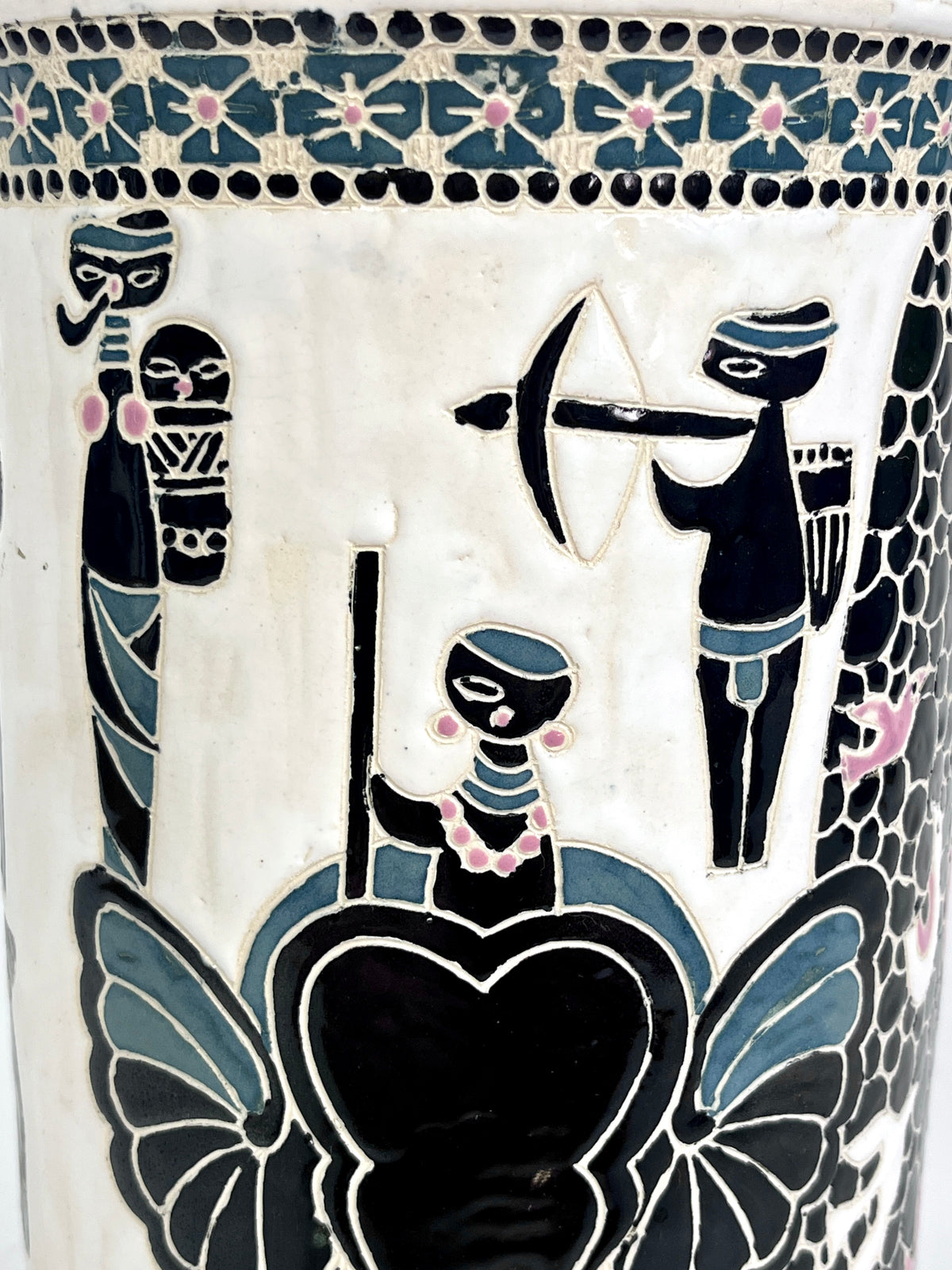 Mid-20th Century Ceramic Umbrella Stand
