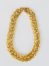 Vintage Textured Gold Tone Collar Necklace