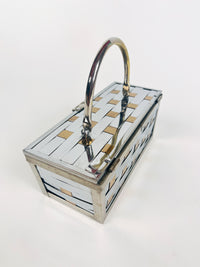 Vintage Woven Metal Box Purse