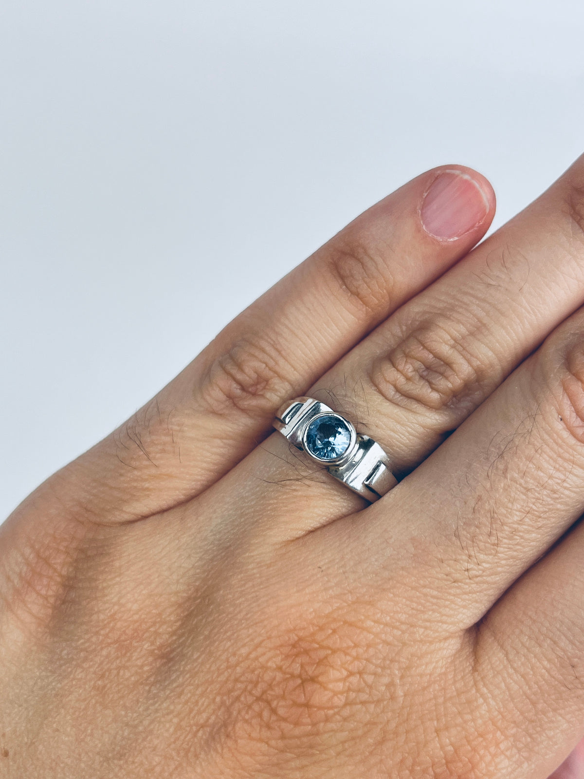 Vintage Sterling Blue Topaz Ring