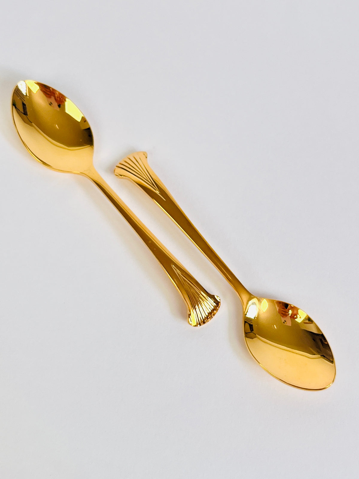 Vintage Gold-Plated Demitasse Spoons, 6pc Set