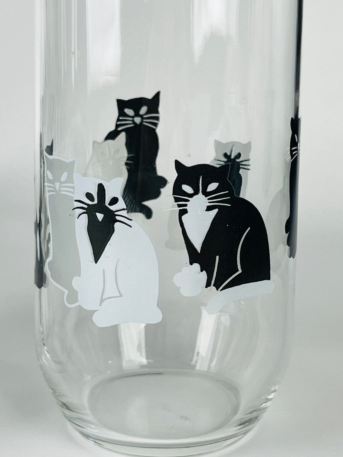 Vintage Cat Glasses, 4pc Set