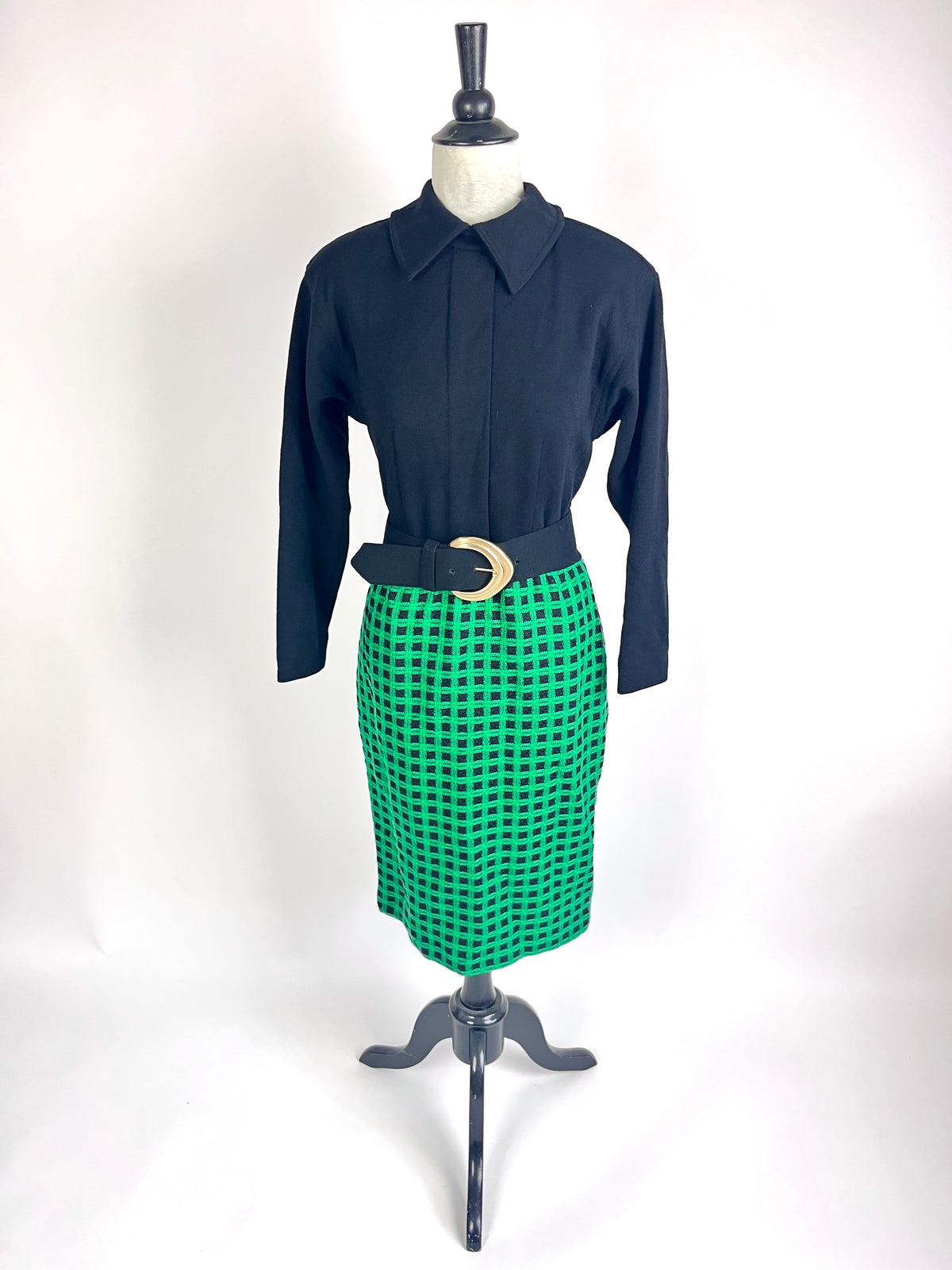 Vintage Wool Dress & Scarf