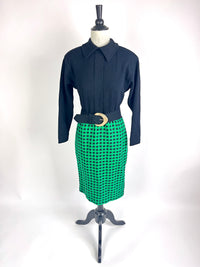 Vintage Wool Dress & Scarf