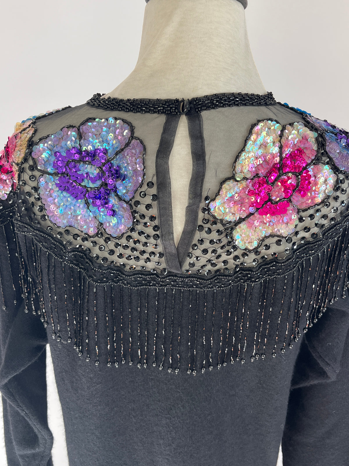 Vintage Wool & Sequin Sweater Dress