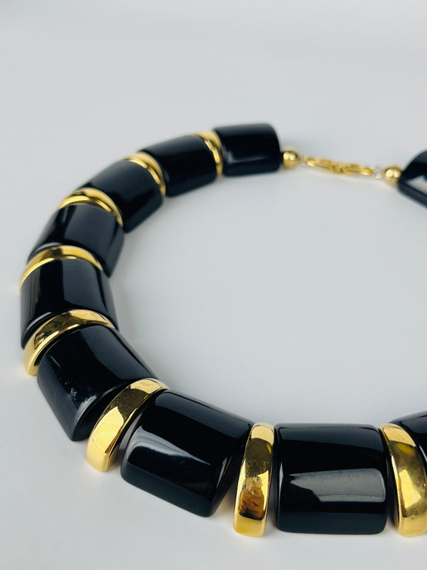 Vintage Napier Necklace - Black