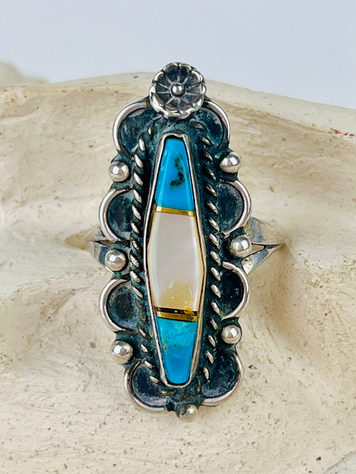 Vintage Navajo Turquoise Sterling Ring