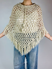 Vintage Off-White Poncho