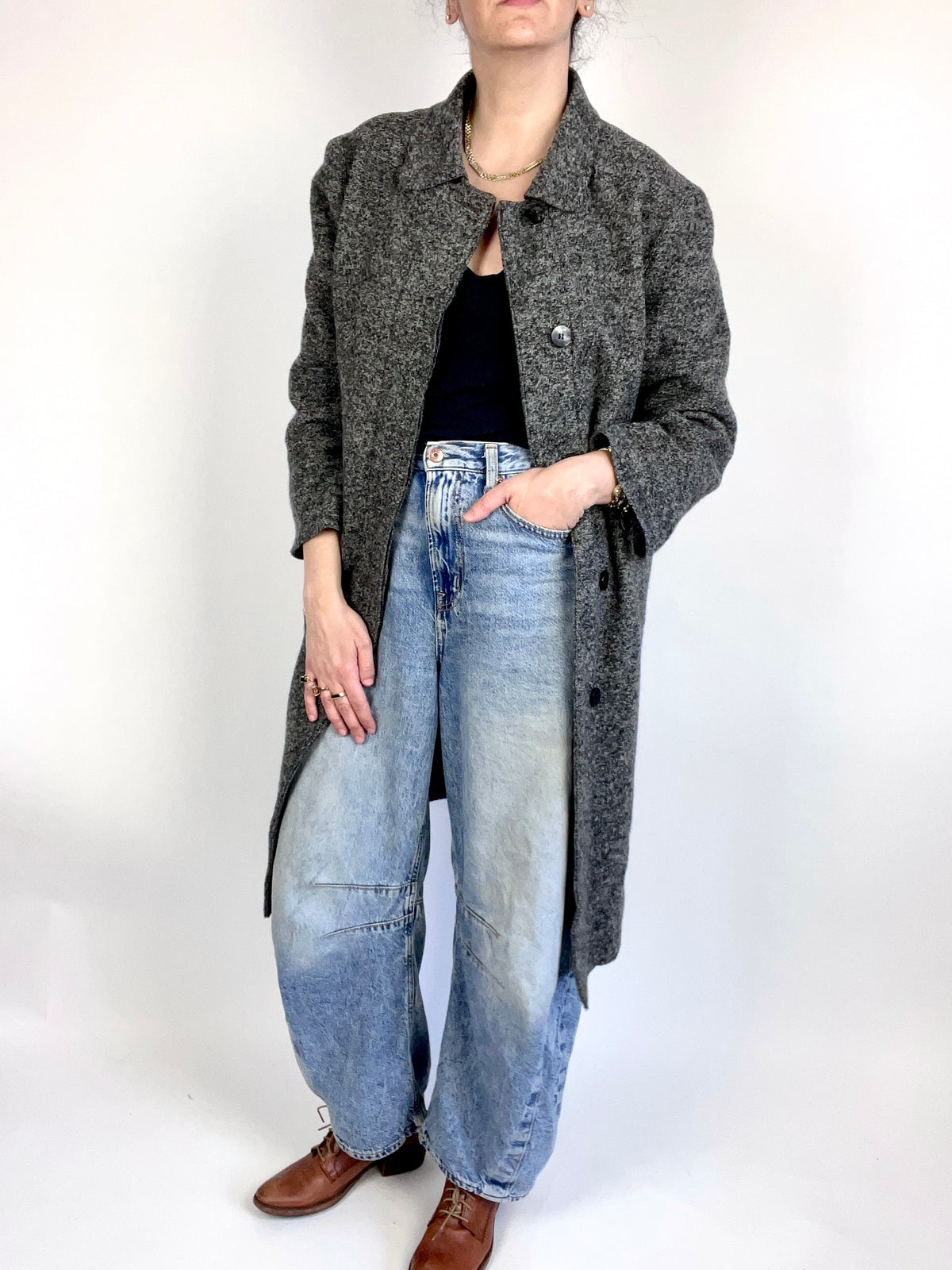 Vintage Wool & Shearling Coat