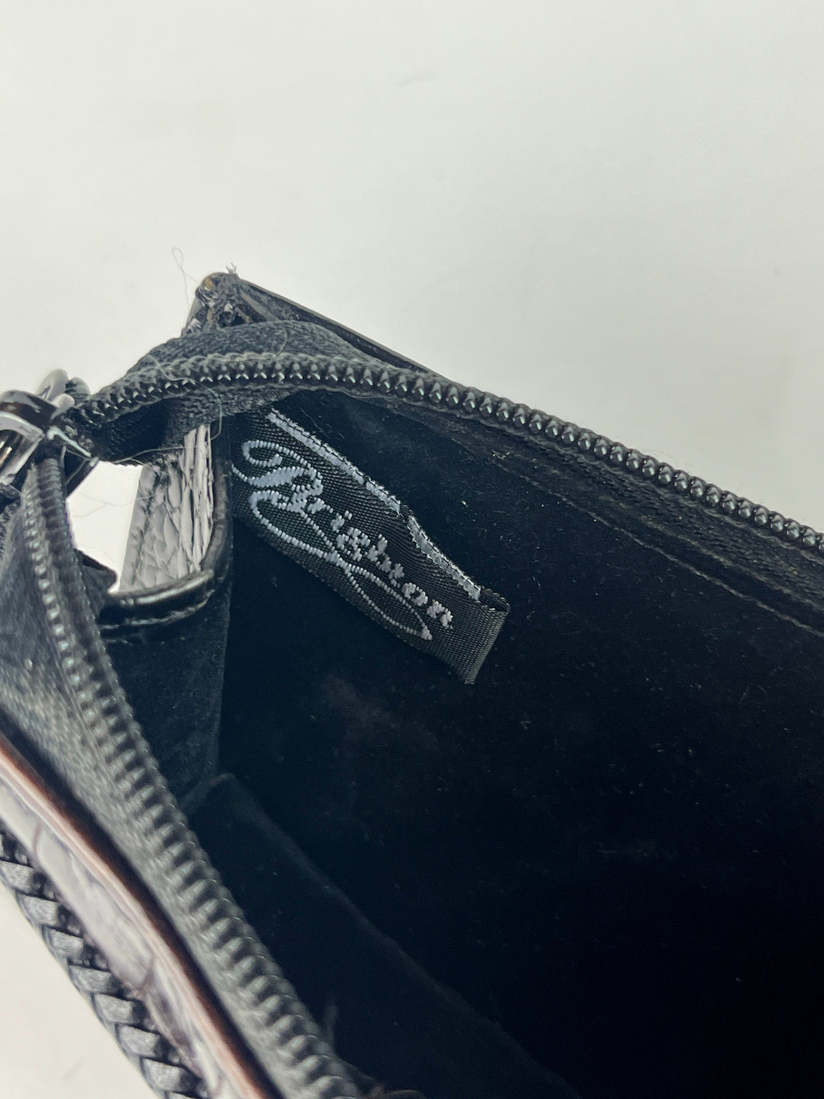 Vintage Croc-Embossed Pouch by Brighton
