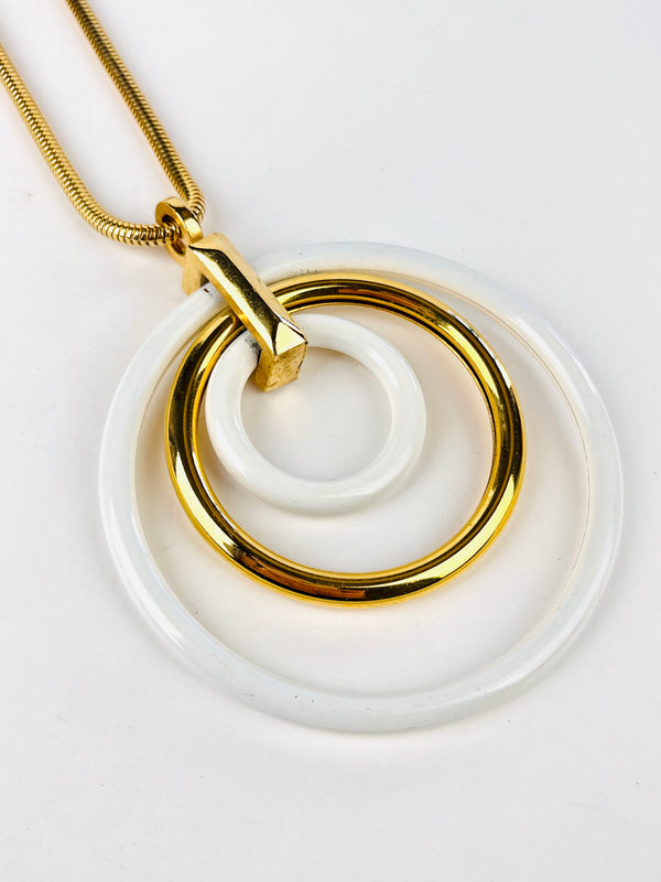 Vintage Concentric Circle Necklace