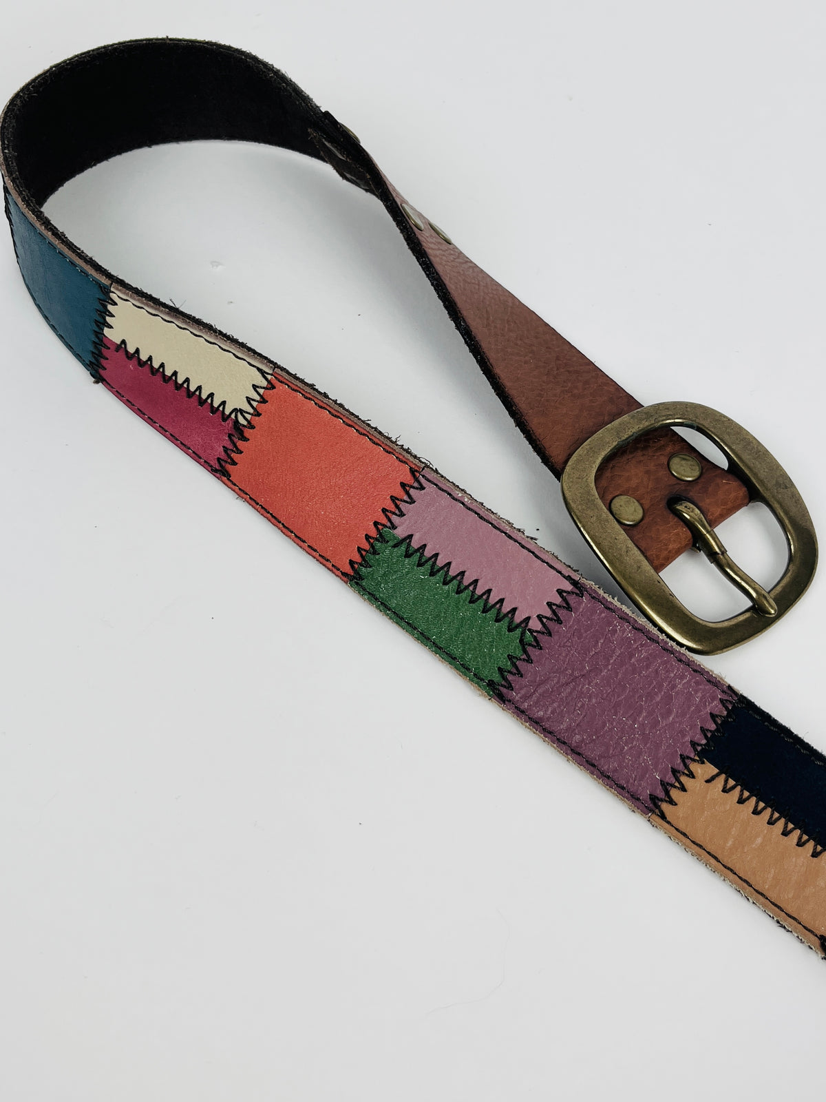 Vintage Patchwork Leather Belt