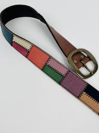 Vintage Patchwork Leather Belt
