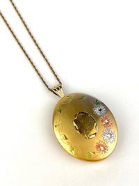 Vintage 14k Gold-Filled Engraved Floral Locket