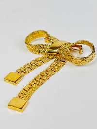 Vintage Gold-Plated Bow Brooch