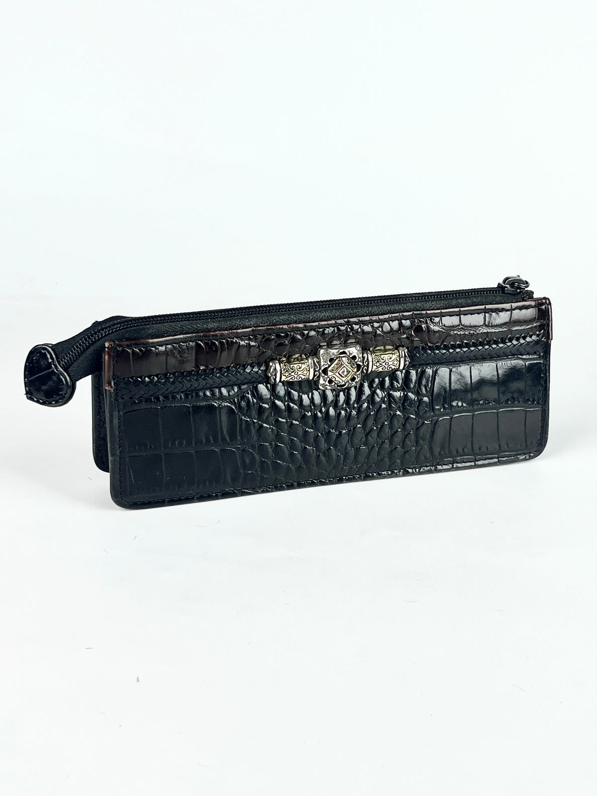 Vintage Croc-Embossed Pouch by Brighton