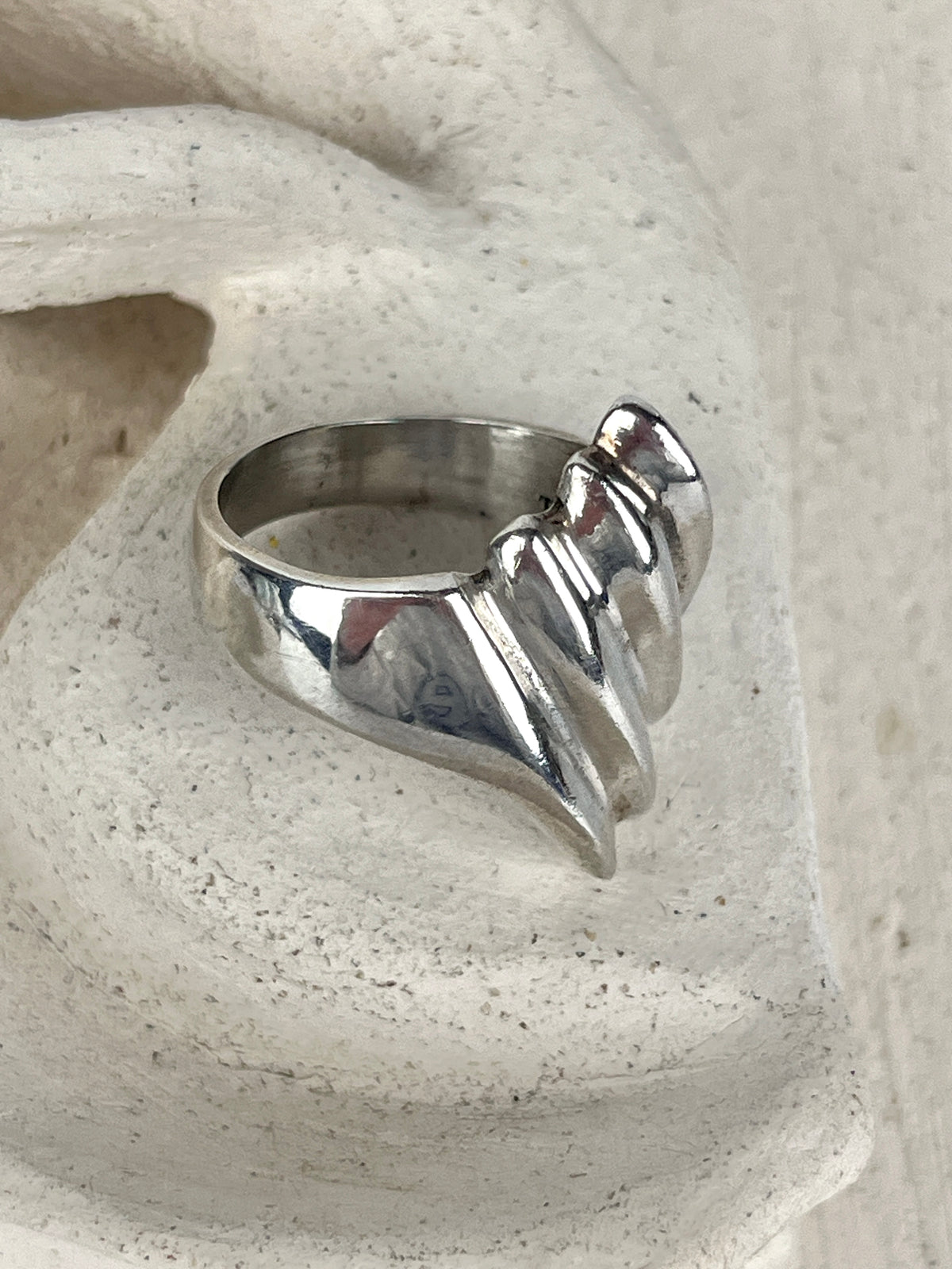 Modernist Sterling Wave Ring