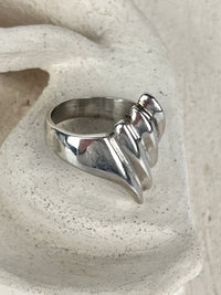 Modernist Sterling Wave Ring