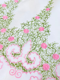Vintage 1960s Floral Embroidered Dress
