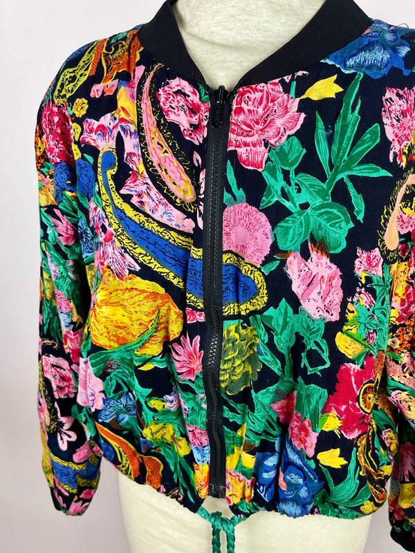 Vintage Cropped Floral Jacket
