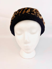 Vintage 50s Leopard-Dyed Rabbit Fur Hat