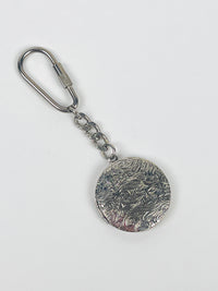 Vintage Flower Engraved Locket Keychain