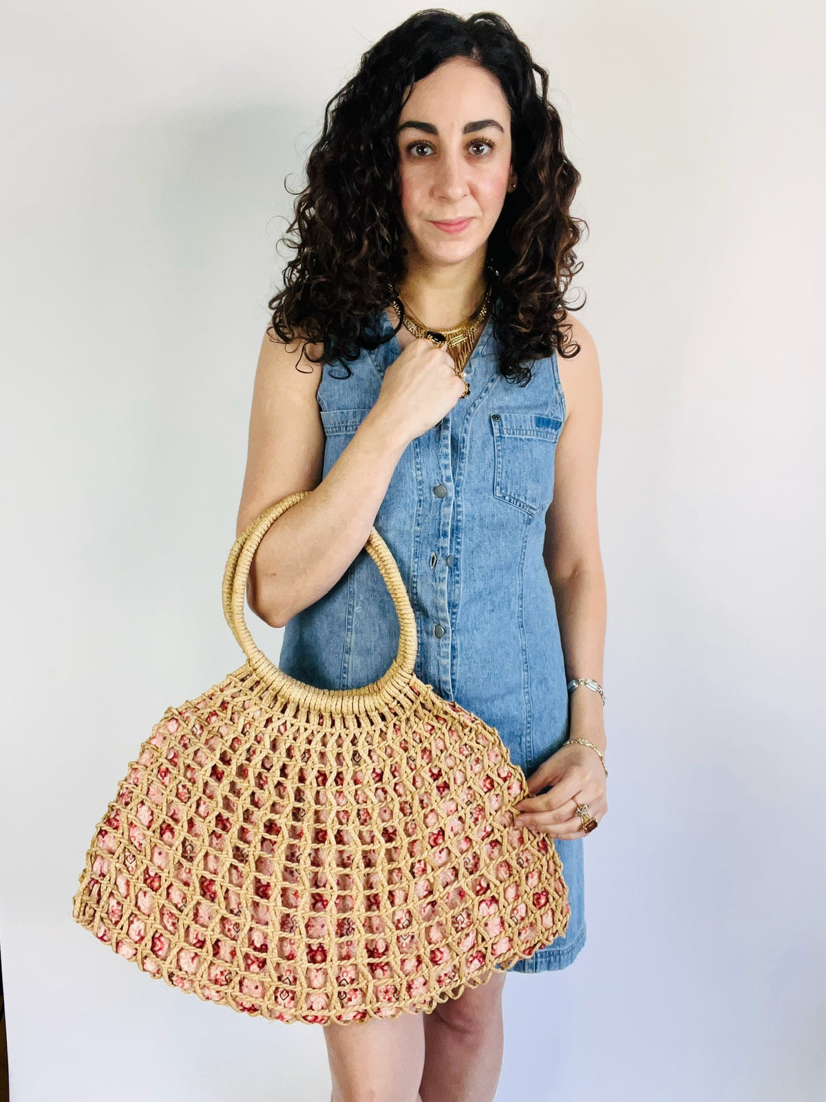 Large Vintage Macrame Bag