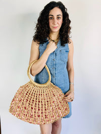 Large Vintage Macrame Bag