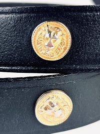 Vintage Leather Lion Medallion Belt