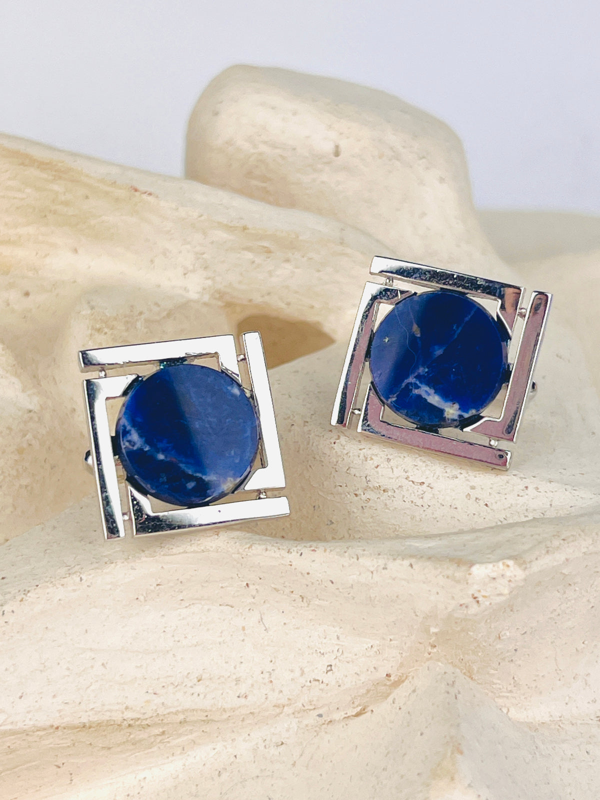 Vintage Lapis Stone Cufflinks
