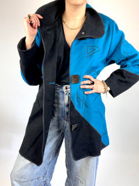 Vintage 90s Wool Fiber Art Coat