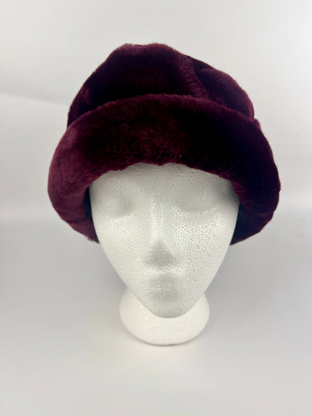 Vintage Reddish Brown Faux Fur Hat