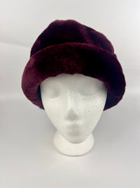 Vintage Reddish Brown Faux Fur Hat