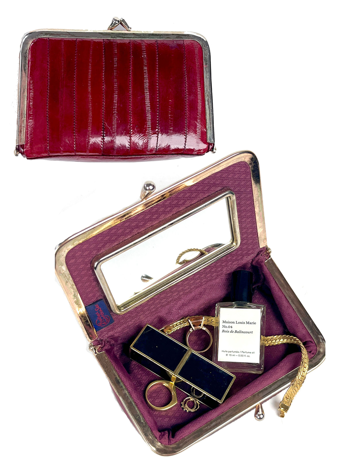 Vintage Eel Skin Makeup Case