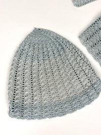 Vintage Baby Silk Cardigan, Hat, & Booties Set