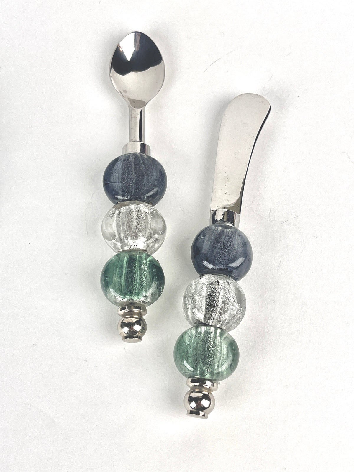 Vintage Glass Handle Serving Set