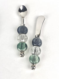 Vintage Glass Handle Serving Set