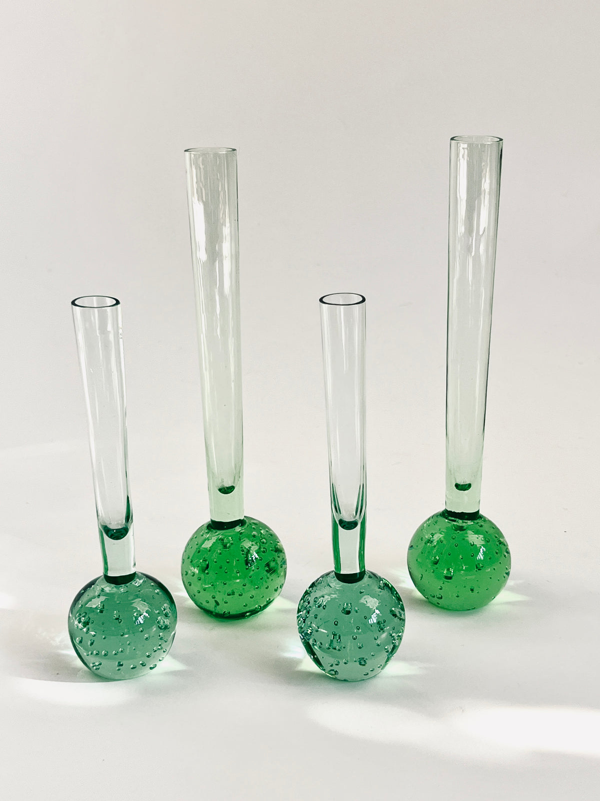 Vintage Mid-Century Danish Blown Glass Bud Vases by Holmegaard